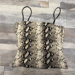 Snake print tank top